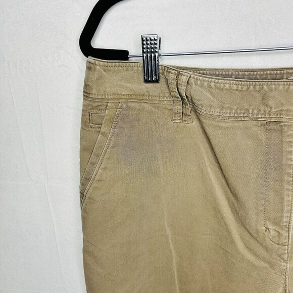 Talbots Women's Capri Dark Khaki Chinos Stretch Size 18 (36 x 24.5) High-Rise - Picture 5 of 9